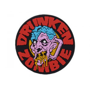 Drunken Zombie PVC Patch - Red [EM]